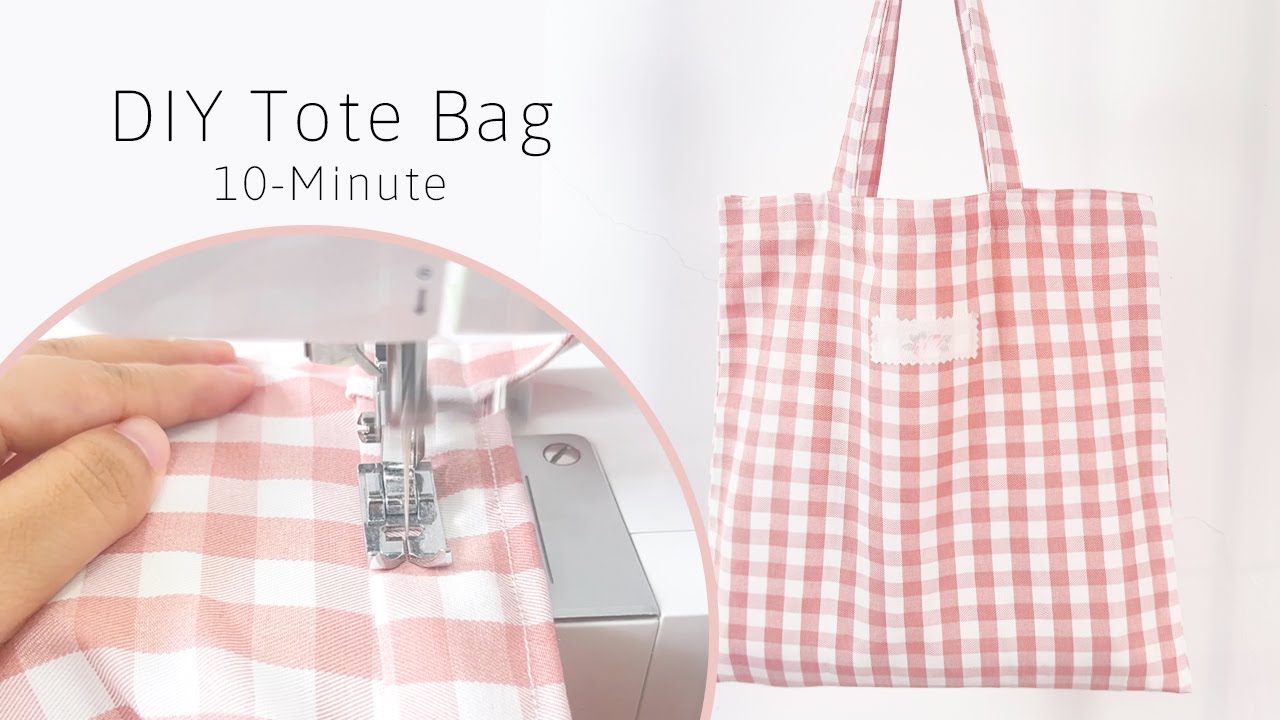 10-Minute Tote Bag DIY | Easiest Sewing Tutorial for Beginners