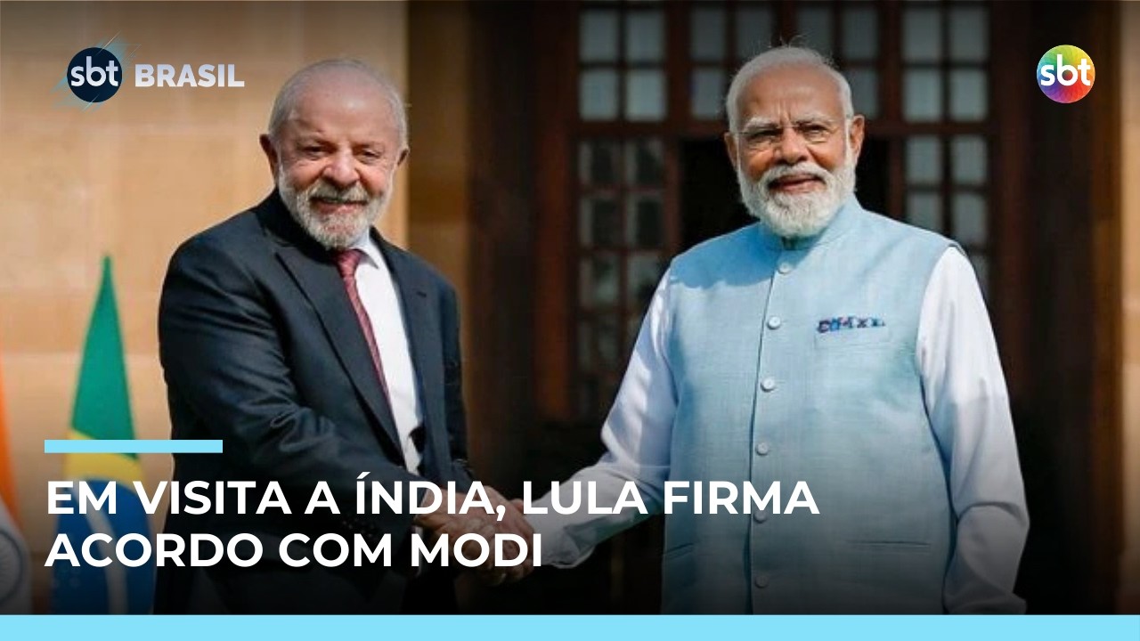 Índia: Lula e Modi firmam acordo sobre minerais críticos e terras raras | #SBTBrasil