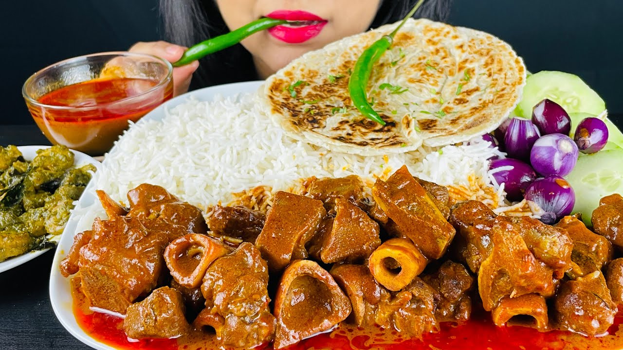 🔥SPICY MUTTON CURRY WITH BASMATI RICE, ROGAN JOSH, PRAWNS FRY,LAYERED PARATHA
