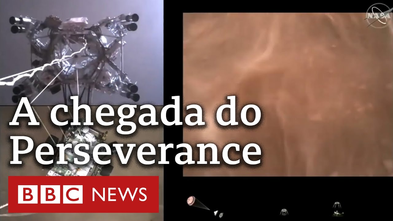 Nasa divulga v&iacute;deo do rob&ocirc; Perseverance pousando em Marte