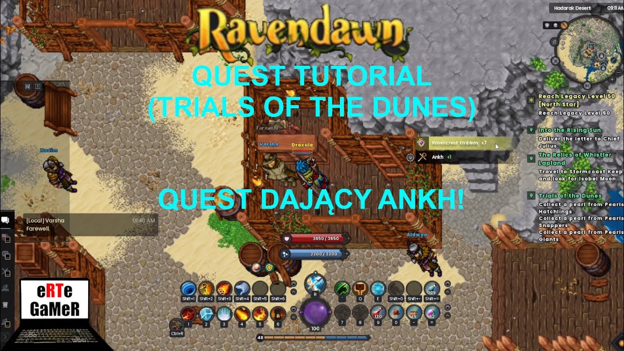[36 Legacy LVL] Quest - Trial of the dunes #Ravendawn #eRTeGaMeR #tutorial #Quest #ankh