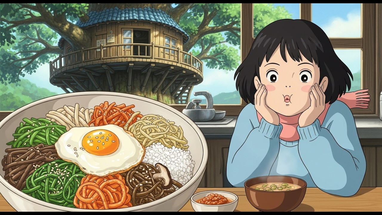 living with grandma & grandpa in a giant treehouse🌲 | asmr mountain cooking | studio ghibli style