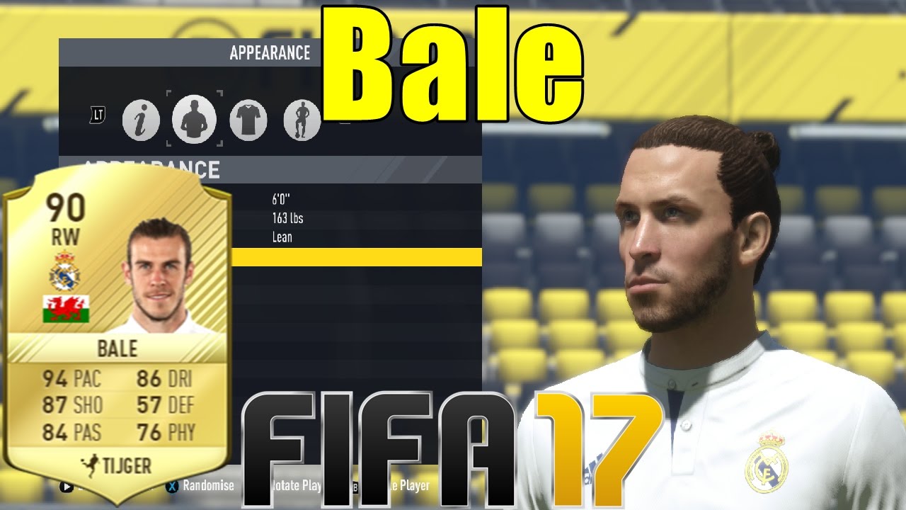 FIFA 17 - Bale - Virtual Pro Look A Like Tutorial ( with Stats )