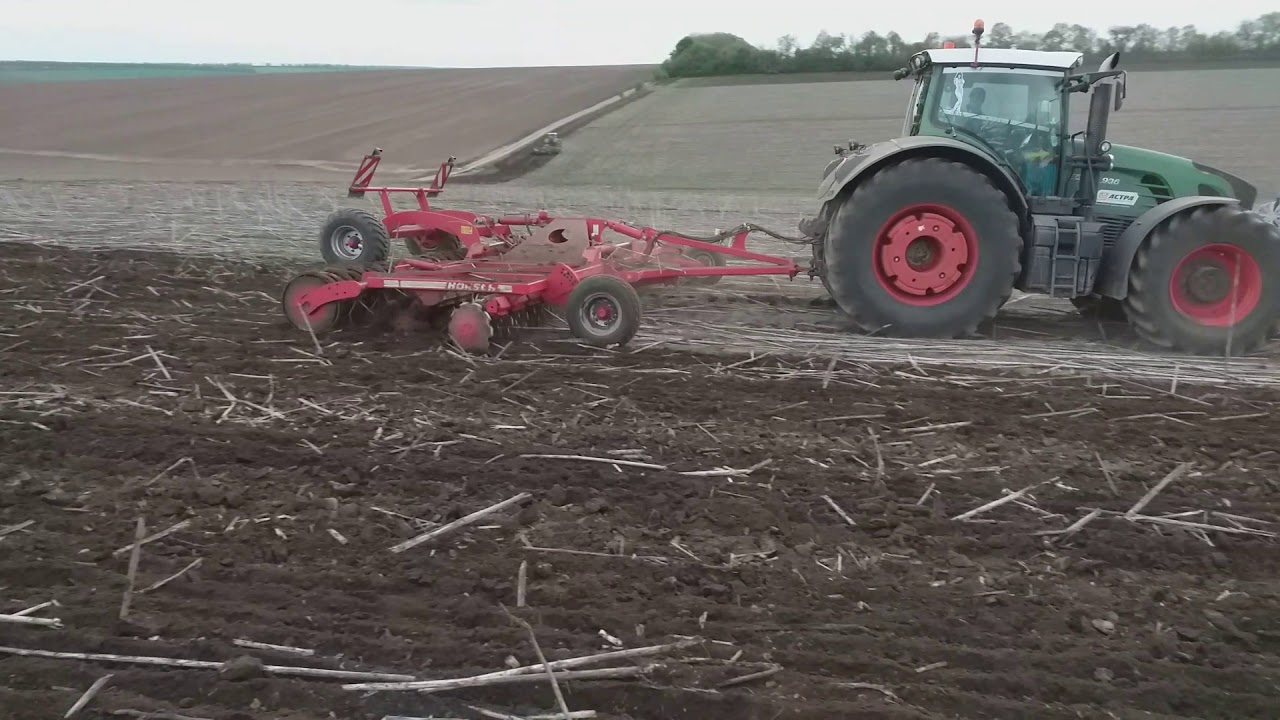 Дисковка трактор Fendt 936 + дисковая борона Horsch Joker RT classic