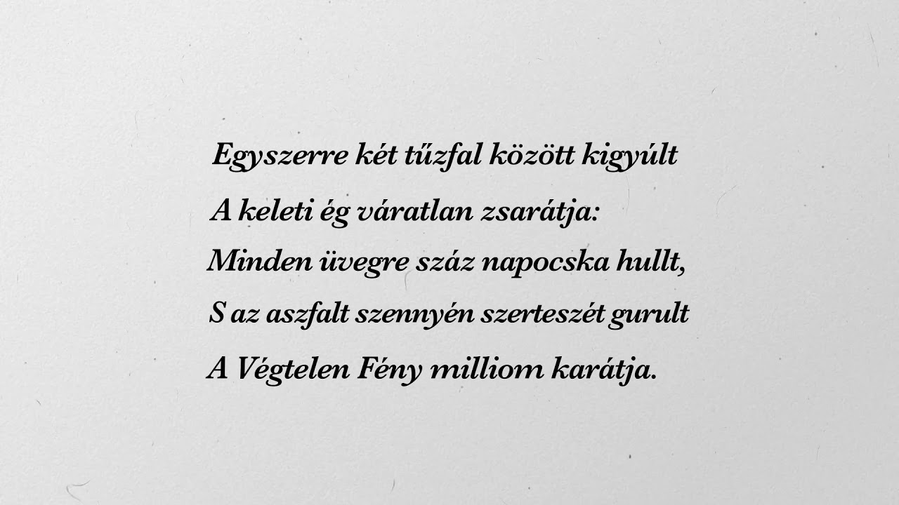 Tóth Árpád: Körúti hajnal - Herczku Virág Vivien