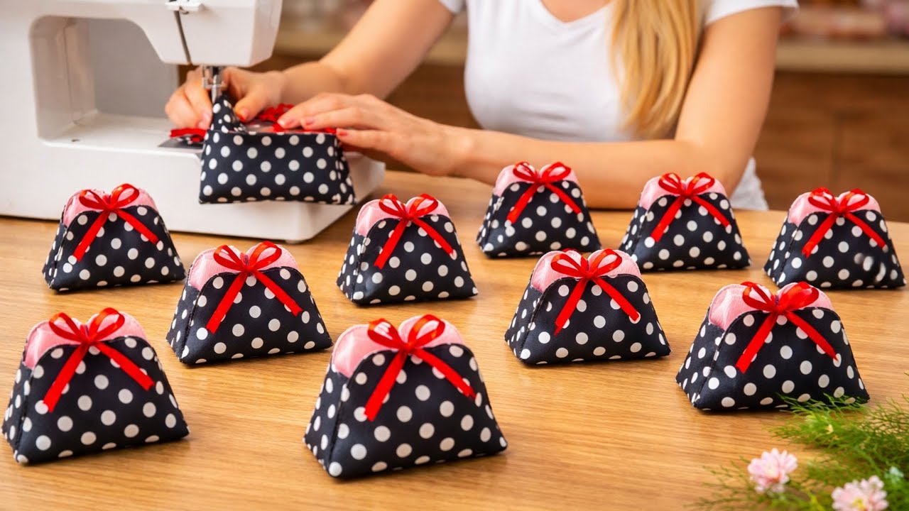 MINI VALENTINE'S DAY GIFT BAG / Tutorial for Beginners and Sewing Lovers