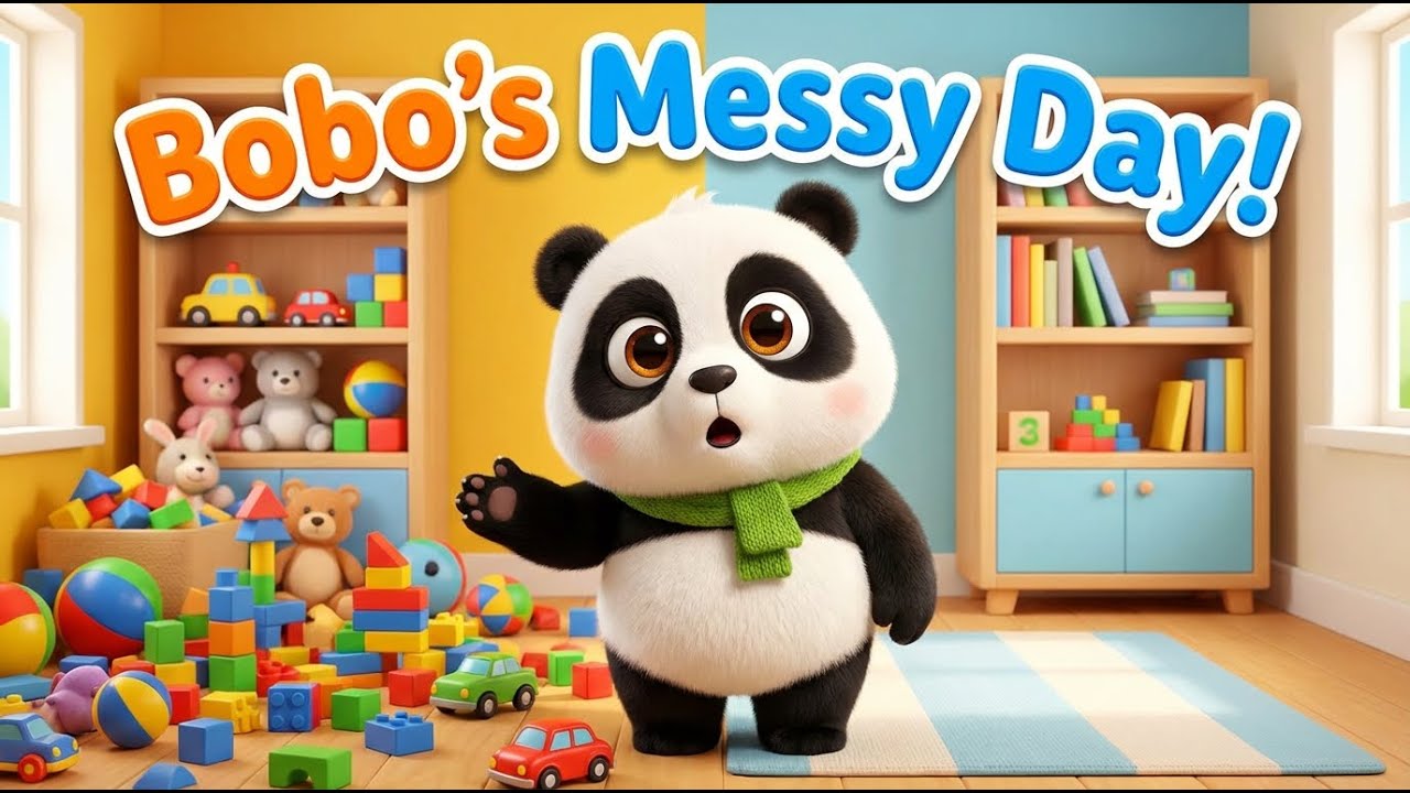 Bobo the Panda’s Messy Day 🐼 | Kids Cartoon Story About Cleaning & Responsibility