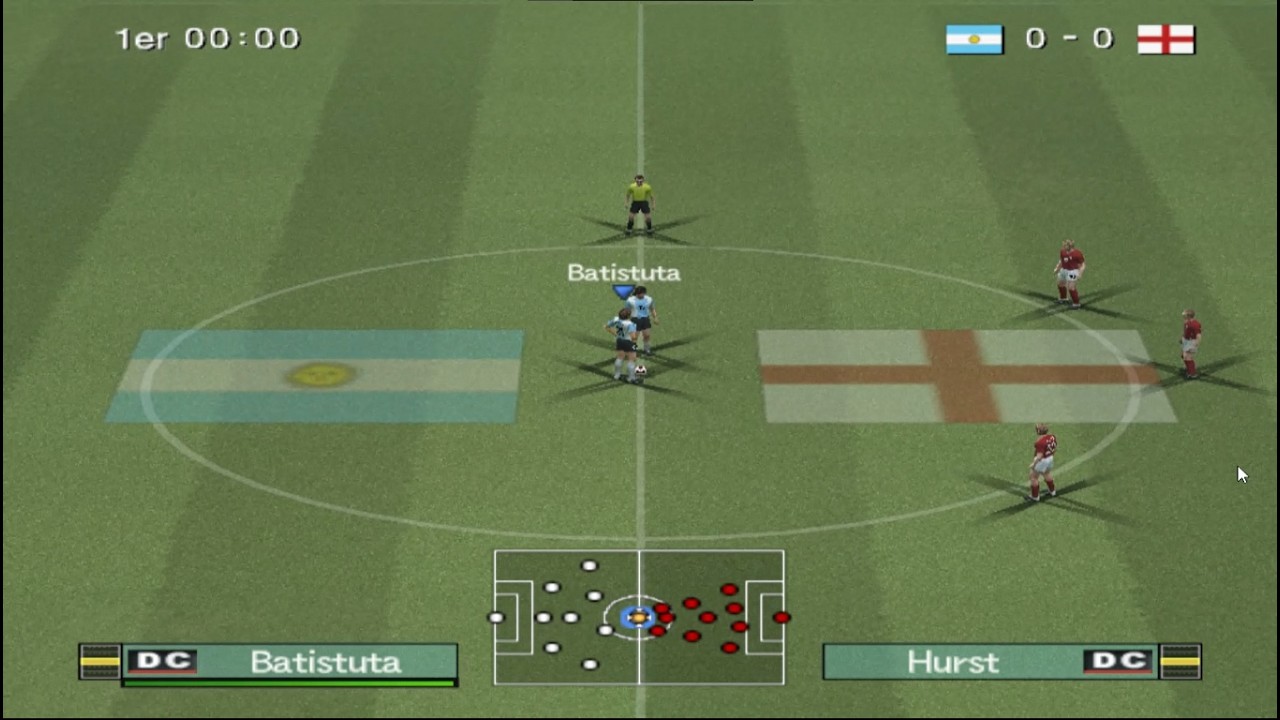 PES 6 - Classic Argentina vs Classic England |PS2 Gameplay