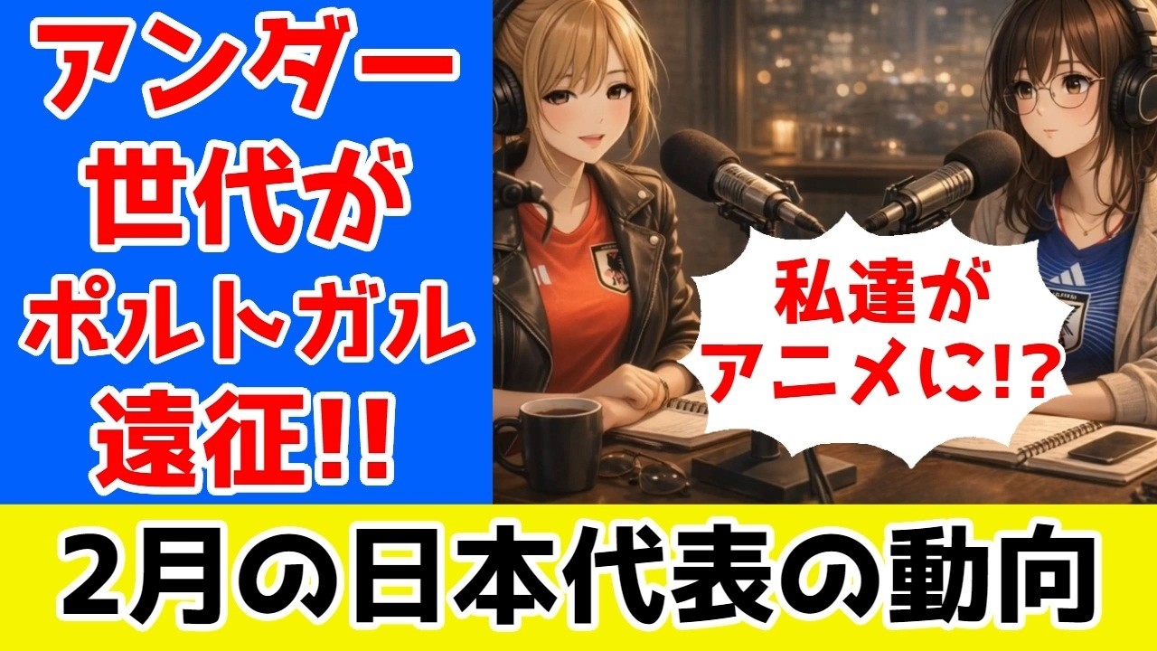 全アニメ化成功！日本代表の2月の予定を確認しておく！