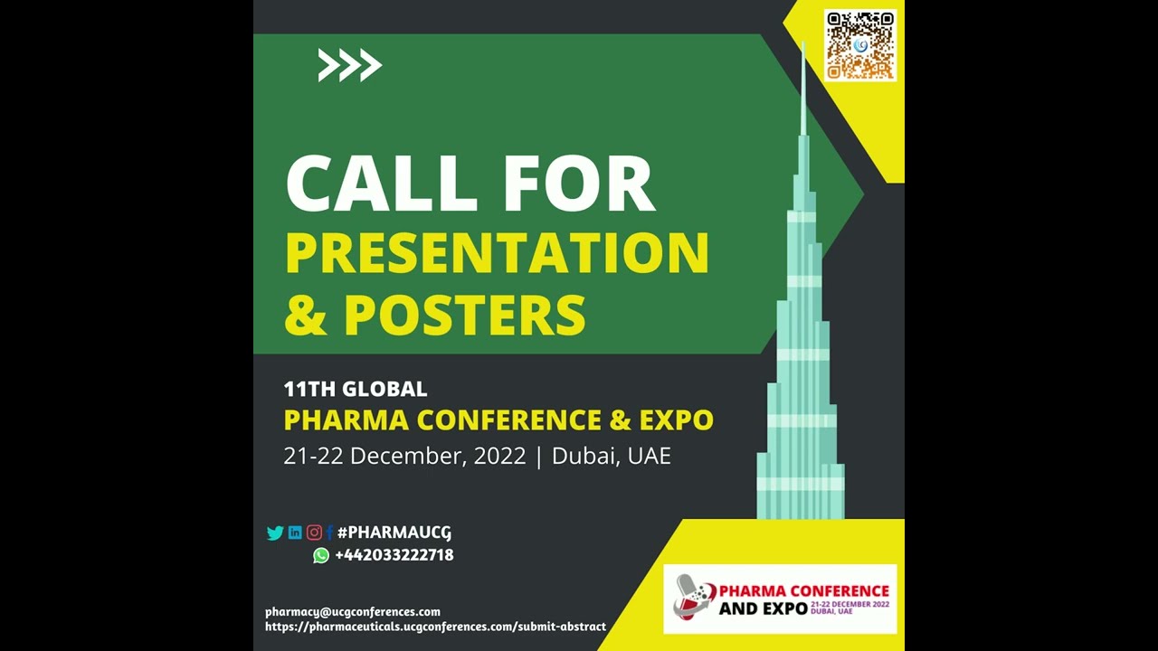11th Global Pharma Conference & Expo on Dec 21 22, 2022 Dubai, UAE