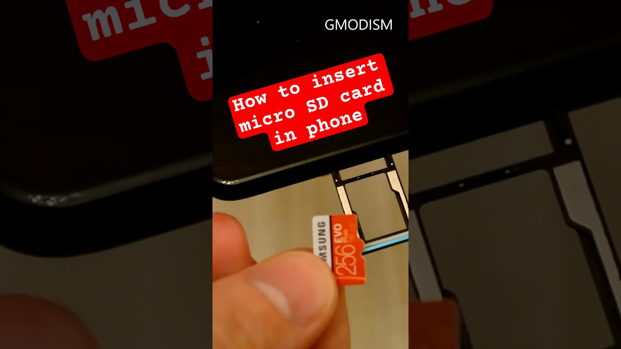 How to insert micro SD card into a phone #shorts