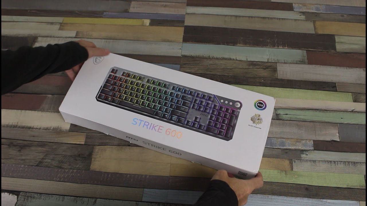 MSI STRIKE 600 Mechanical Gaming Keyboard Unboxing and Typing
