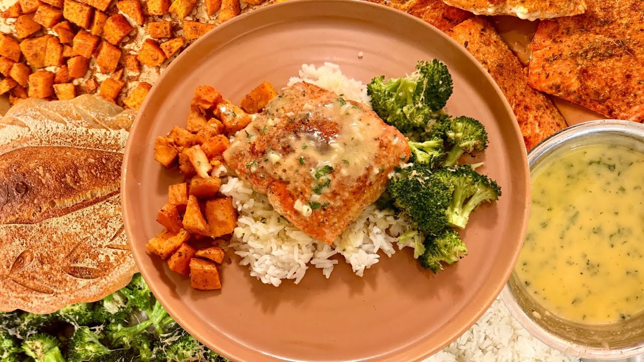 Sockeye Salmon with Beurre Blanc Sauce | Roasted Sweet Potatoes & Sourdough Recipe
