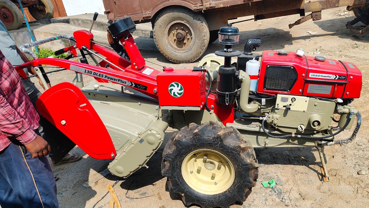 VST 130 Di es Power Plus Model Power Tiller with USB Mobile Charger and  Electric Start