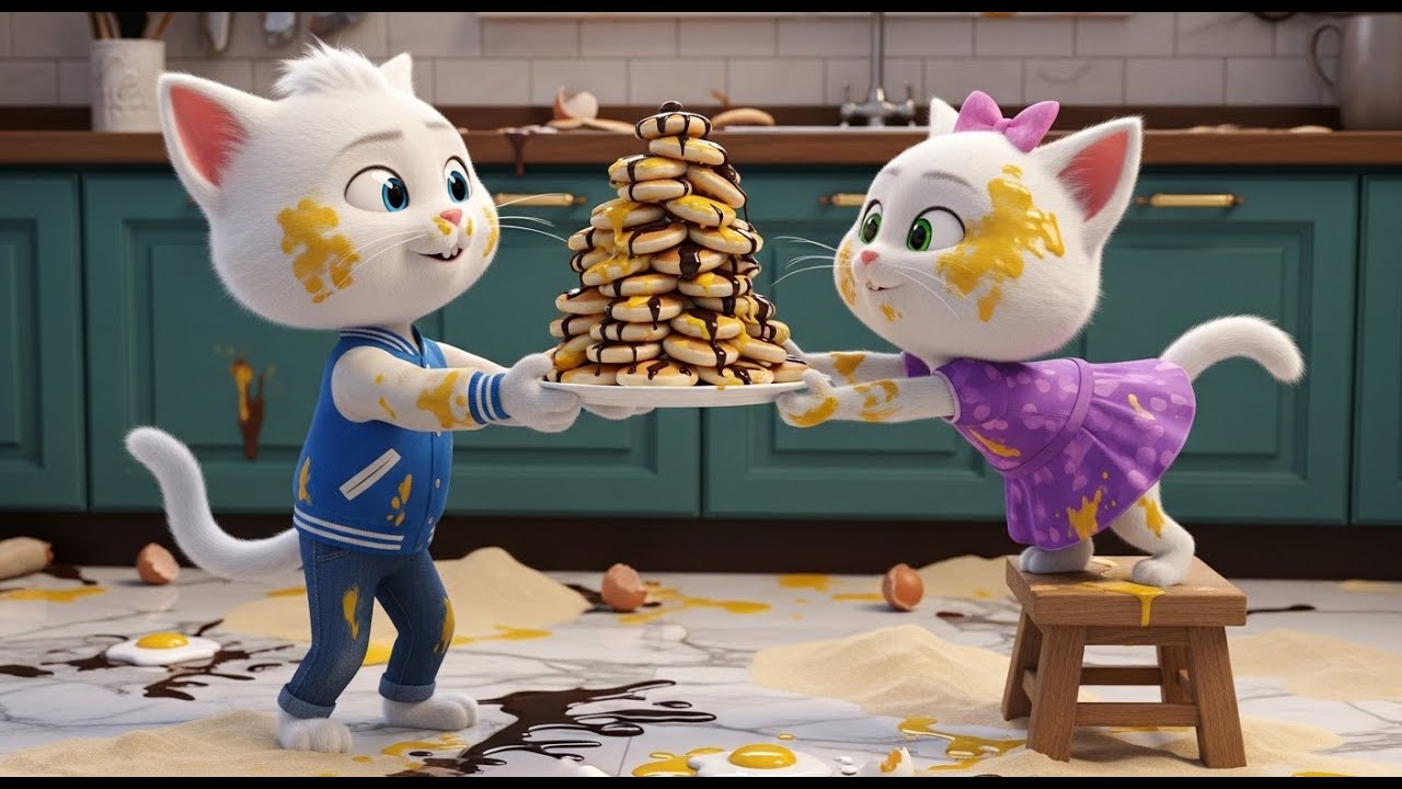 Ai cartoon video #double trouble kittens #episode 5 #actingchallenge #ducklingspro #cartoon