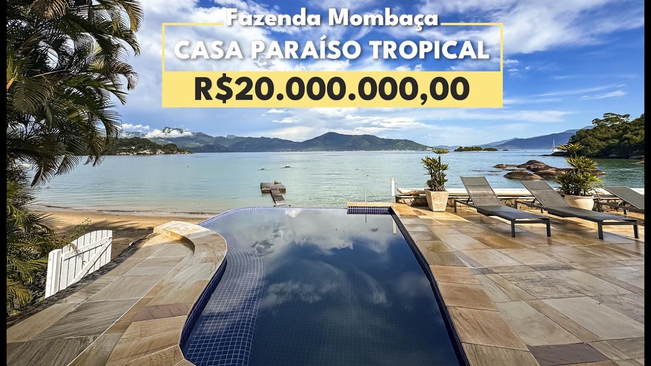 CASA PARAÍSO TROPICAL: LUXO PÉ NA AREIA NO CONDOMÍNIO FAZENDA MOMBAÇA ANGRA DOS REIS – VENDA/ALUGUEL
