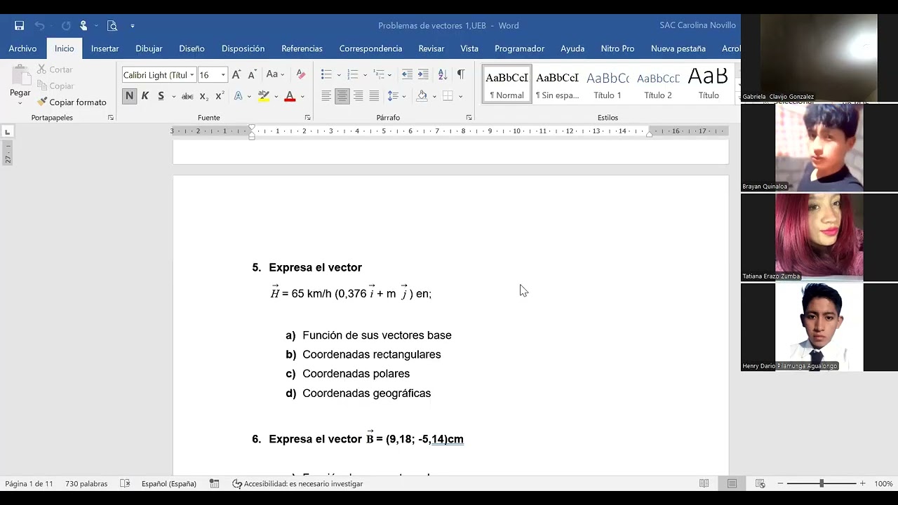 Física (A) Riesgos: Transformaciones que se realizan entre las diferentes expresiones de un vector.