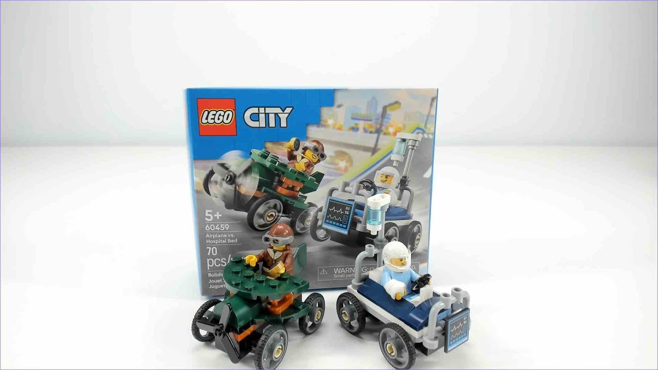 LEGO City 60459 Airplane vs. Hospital Bed Race Car Pack