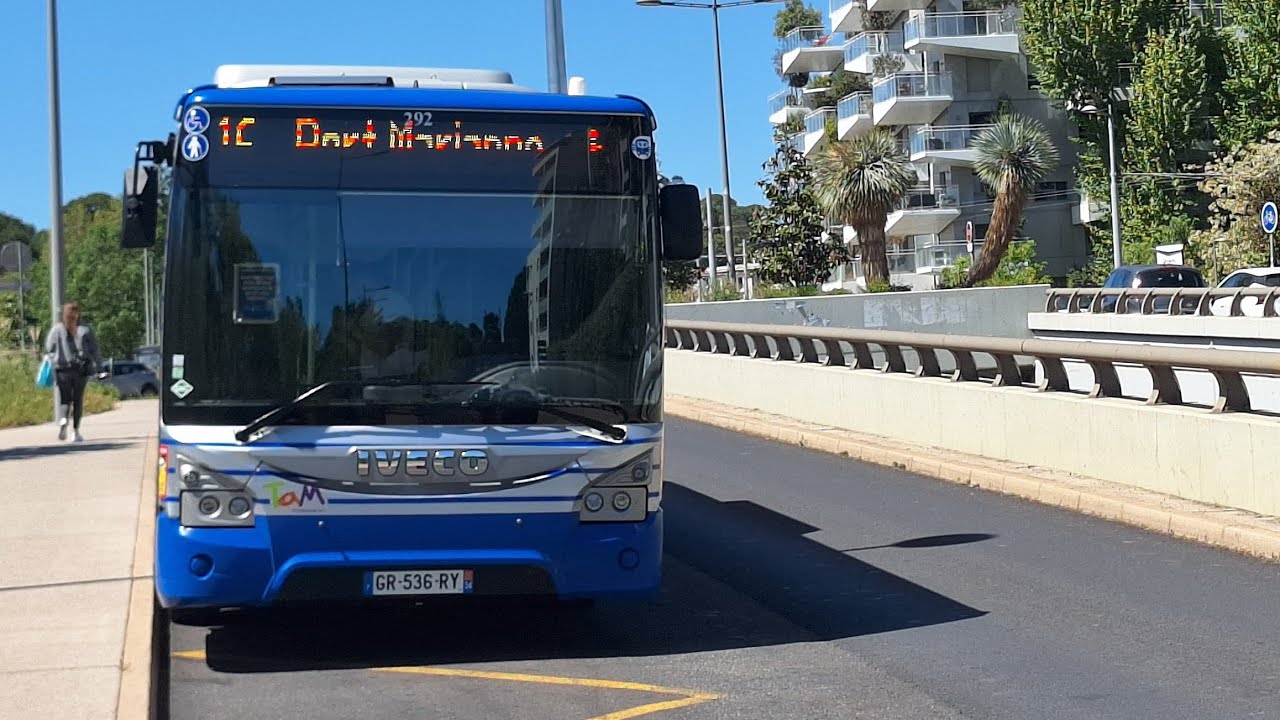 BUS TaM [Iveco Urbanway 12 GNV n°292] Ligne 16 Complète - Montpellier (Port Marianne)