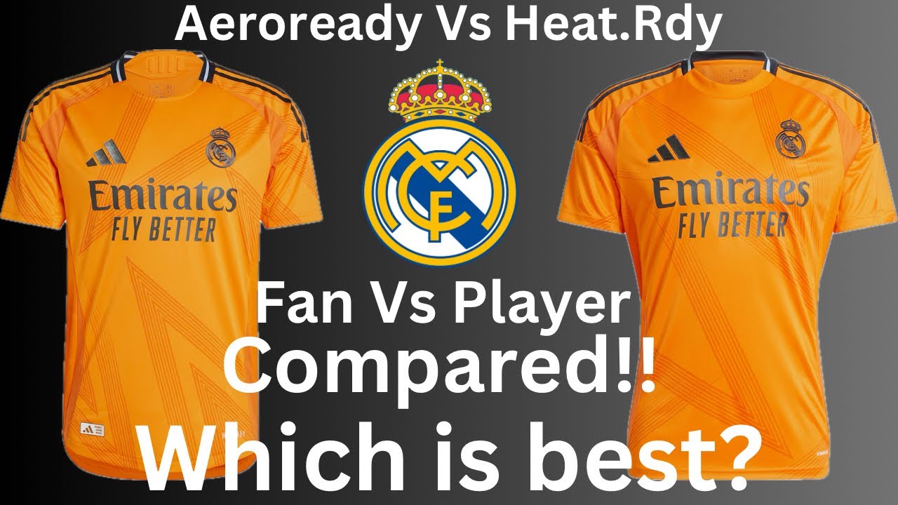 Футболка выездная 24/25 Real Madrid Fan V Player Aeroready V Heat Ready Orange