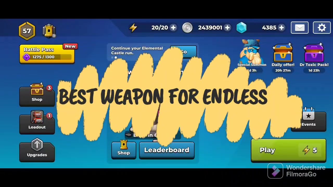 MAXING BEST WEAPON FOR ENDLESS IN MR AUTOFIRE #mrautofire