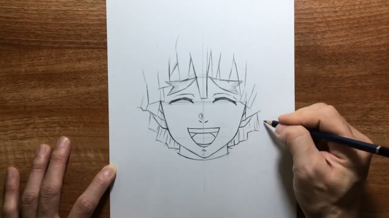 How To Draw Agatsuma Zenitsu Step By Step For Beginners - Kimetsu No Yaiba