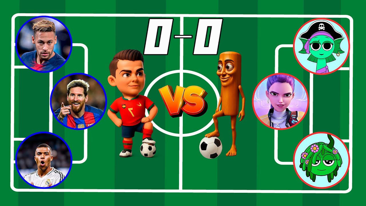 Beat The Keeper - Football Stars Vs Sprunki - Algodoo Marble Race
