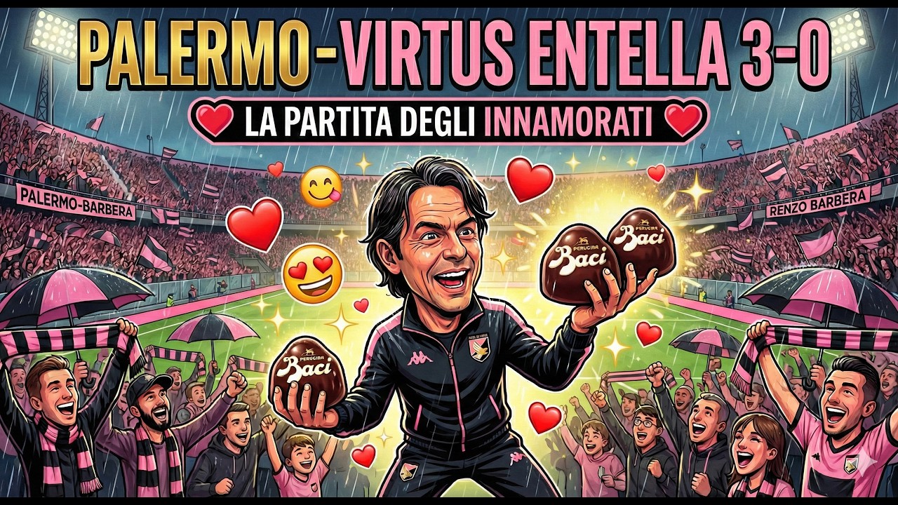 Palermo - Virtus Entella 3-0 💗 San Valentino al Barbera! Highlights, Gol e Festa finale!