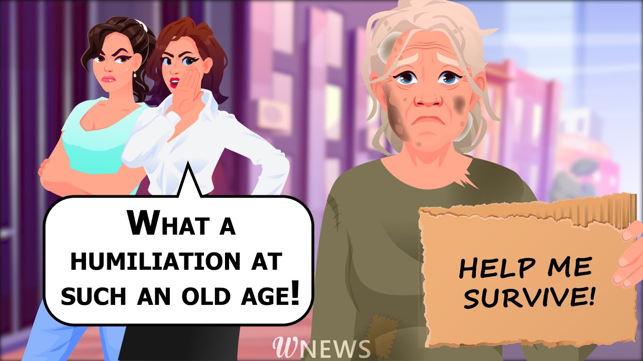 People were disgustedly walking past an elderly woman asking for change outside the store