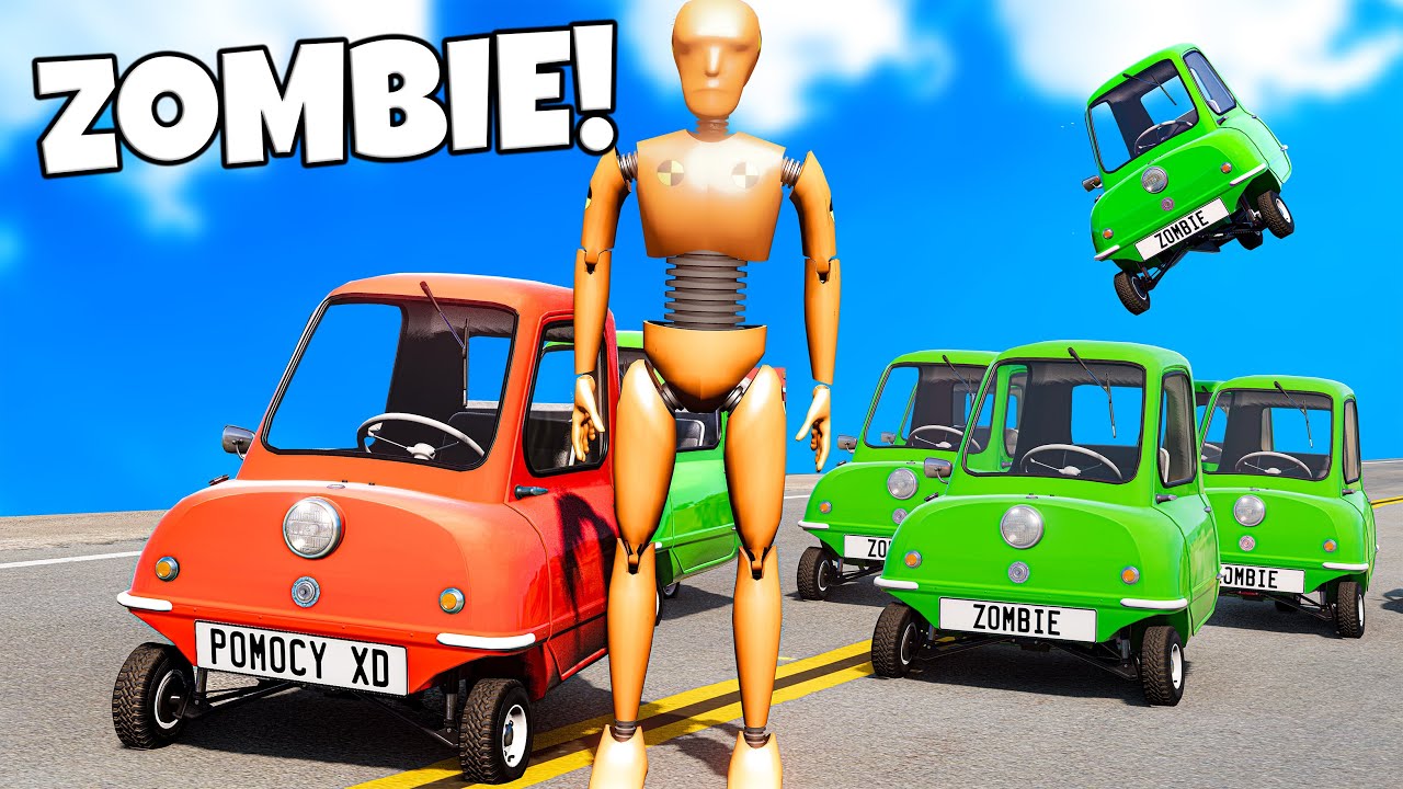 ❄️ NAJMNIEJSZE SAMOCHODY KONTRA ZOMBIE!? | BeamNG Drive |