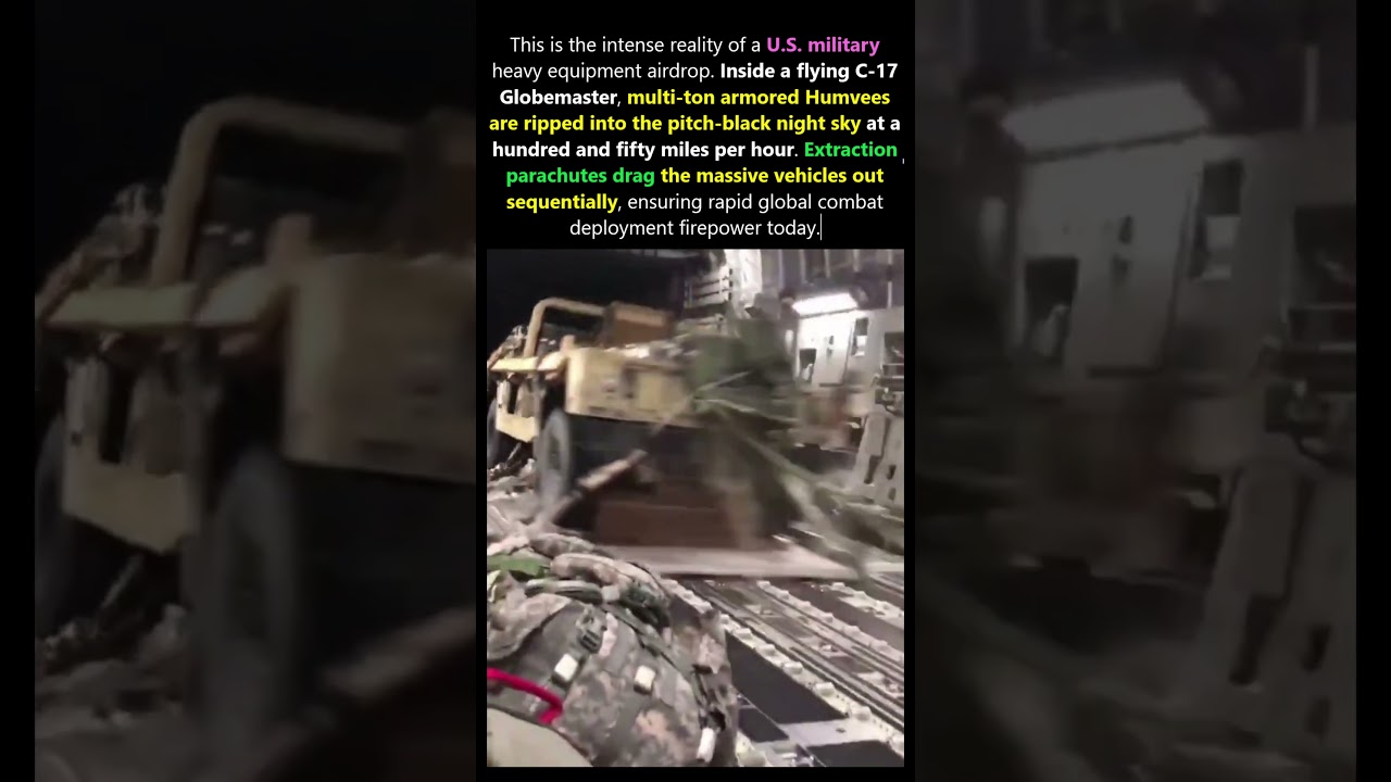 How The US Military Safely Ejects Armored Vehicles From 10,000 Feet 🦾 #USA #military