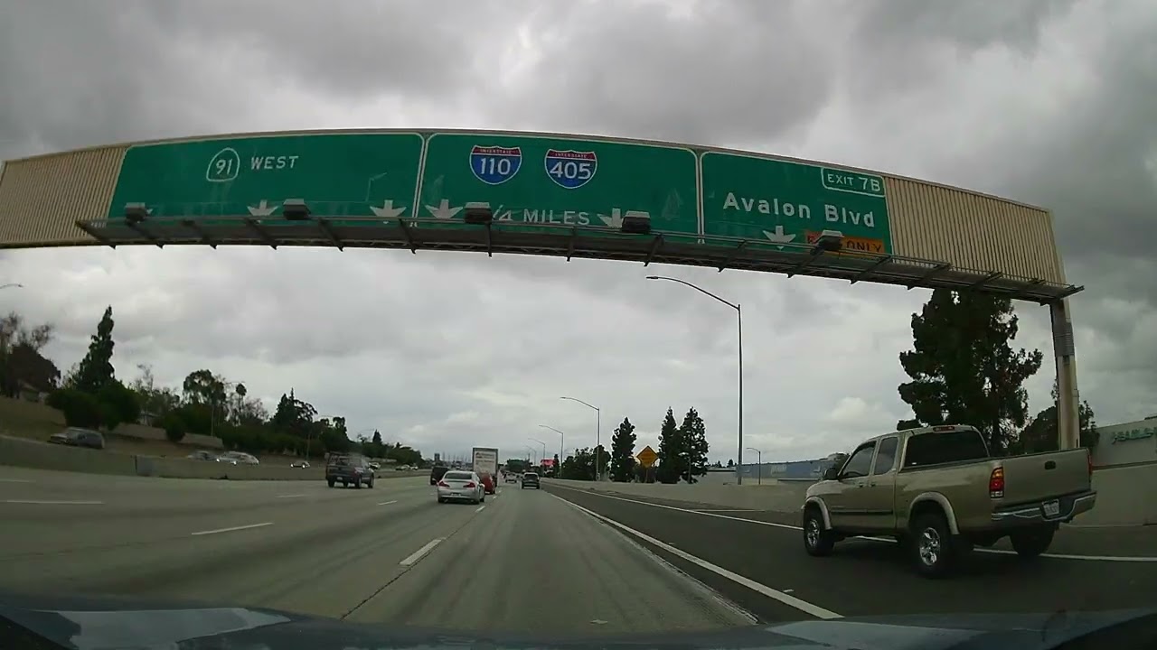 Driving from Compton to Torrance with Relaxing Music - 4K
