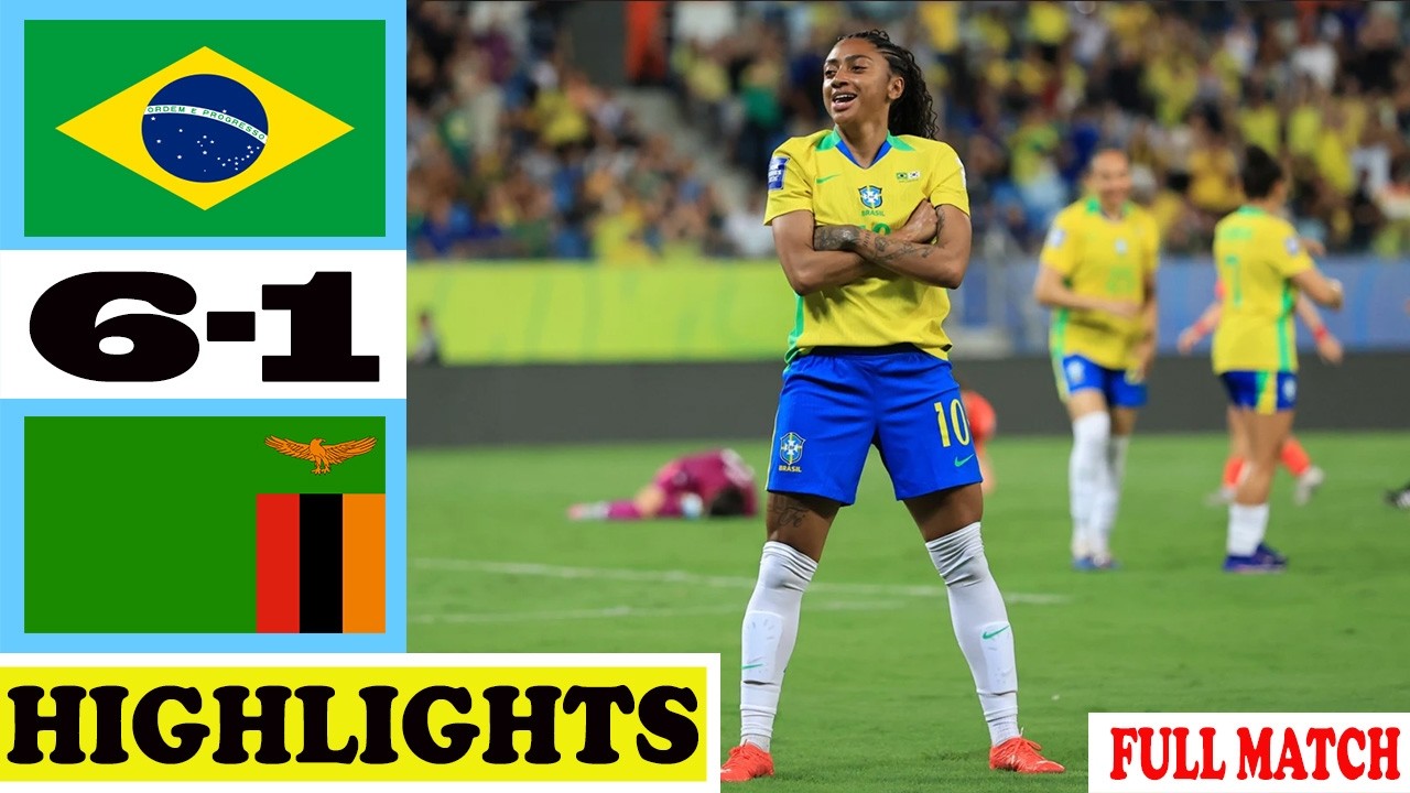 Brazil vs Zambia Highlights | FULL MATCH | Women's Football Friendly International
