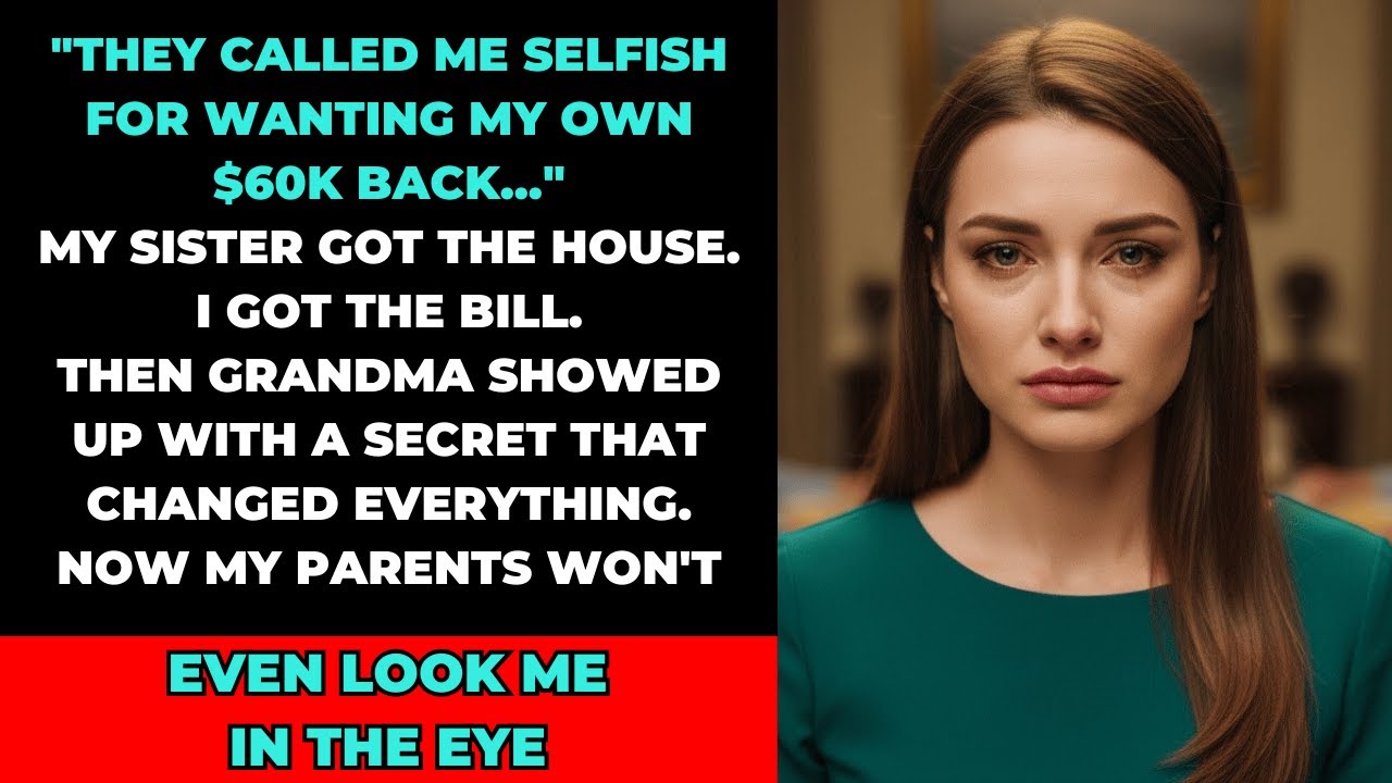 My parents stole my $60,000 in wedding funds for my sister's down payment and then called me selfish
