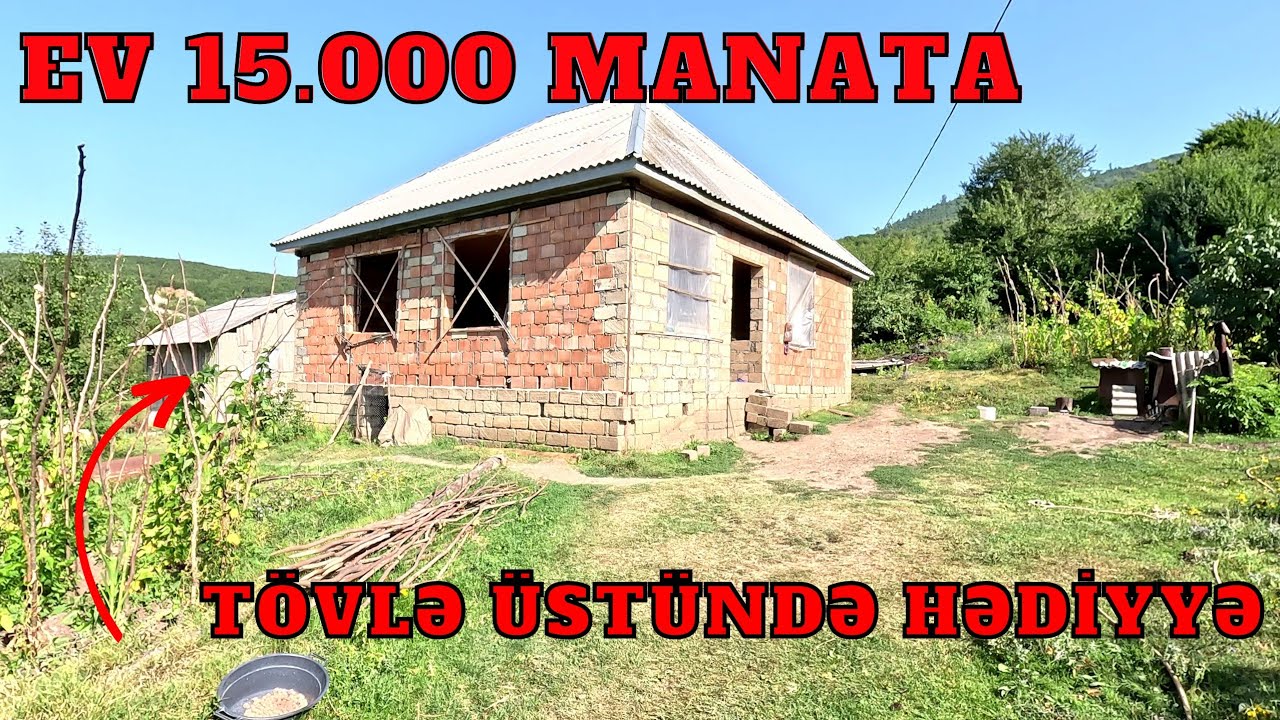 İsmayıllı rayonu Yuxarı Diyallı kəndində 40 sot torpaq və ev 40 min manata satılır