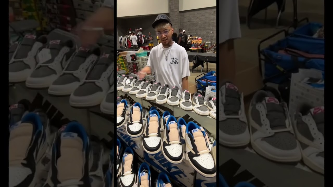 40 пар Jordan 1 Low Travis Scott😳🌵 #кроссовки #кроссовок #шорты #travisscott
