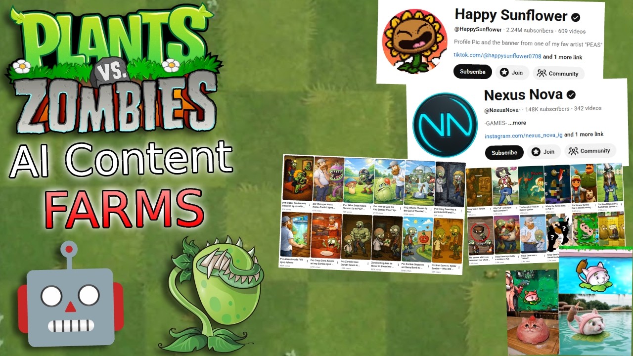 Контент-фермы для игры Plants Vs Zombies с использованием ИИ