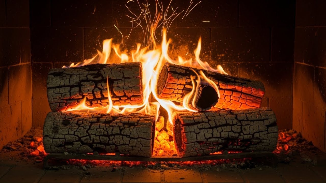 Soothing Fireplace Fire for Relaxation