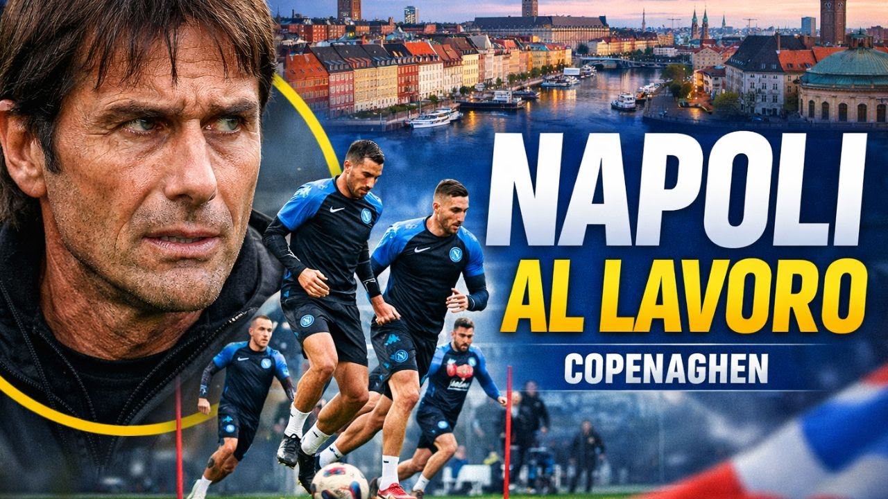 Copenaghen-Napoli, l'allenamento COMPLETO della squadra di ANTONIO CONTE a Castelvolturno