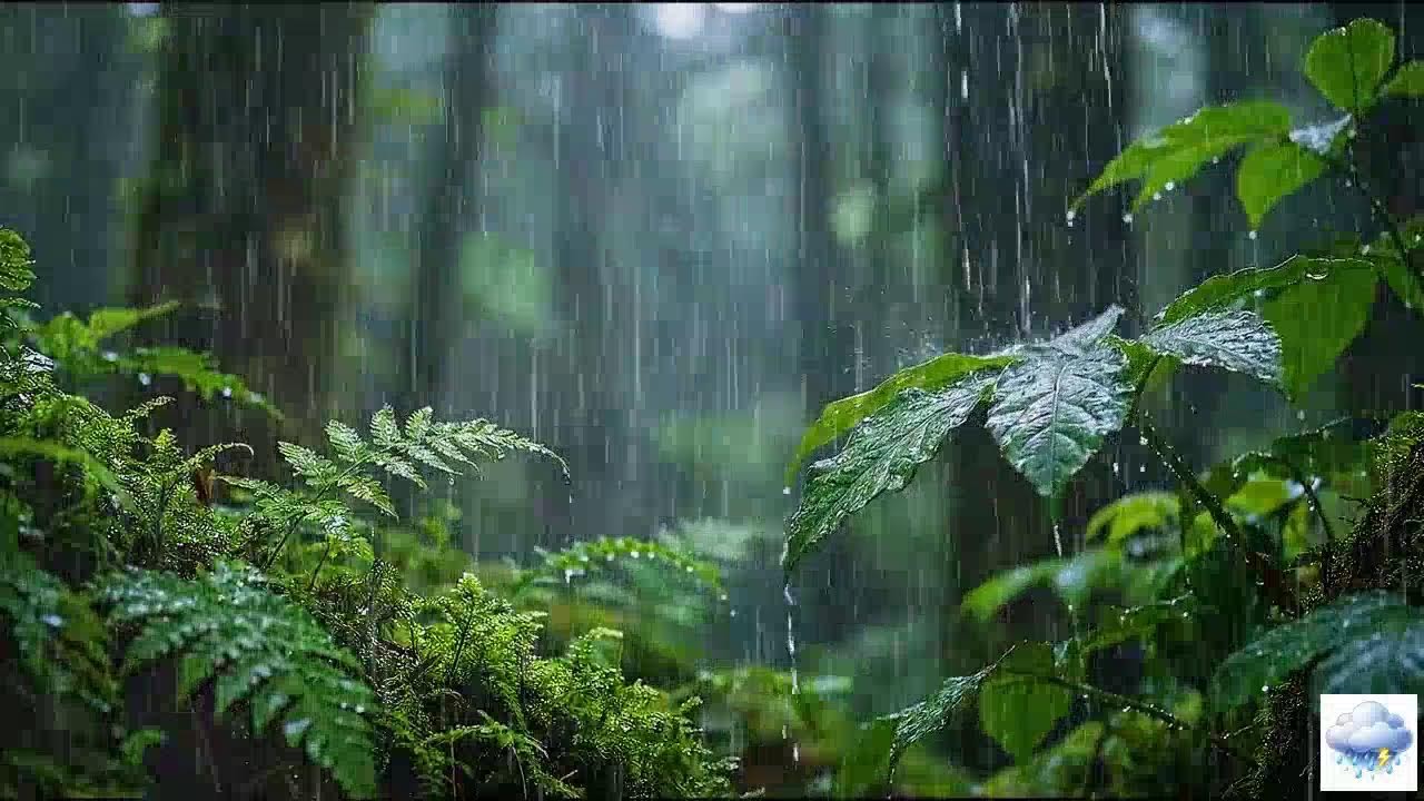 🌲 Forest Rain on Leaves LIVE for Deep Sleep & Meditation