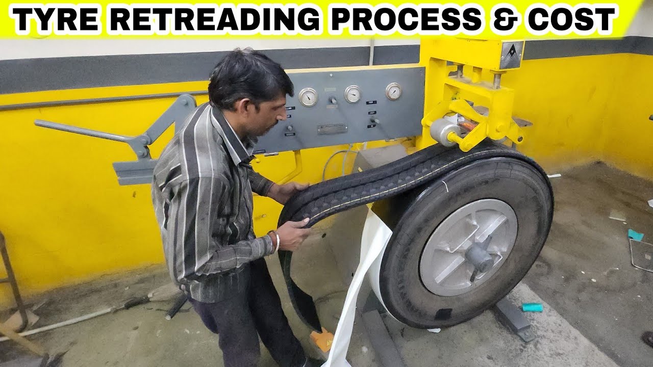 Tyre Retreading 💥 Full Process 💥 Amazing Process Of Ringtread On Old Tyre @UshaKiKiran