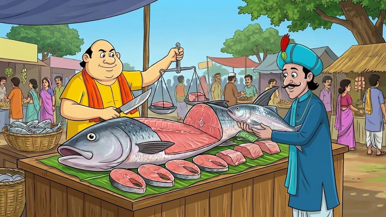 রাজা বাজার থেকে মাছ কিনলেন।Gopal Bhar Bangla | New Bangla Cartoon 2026