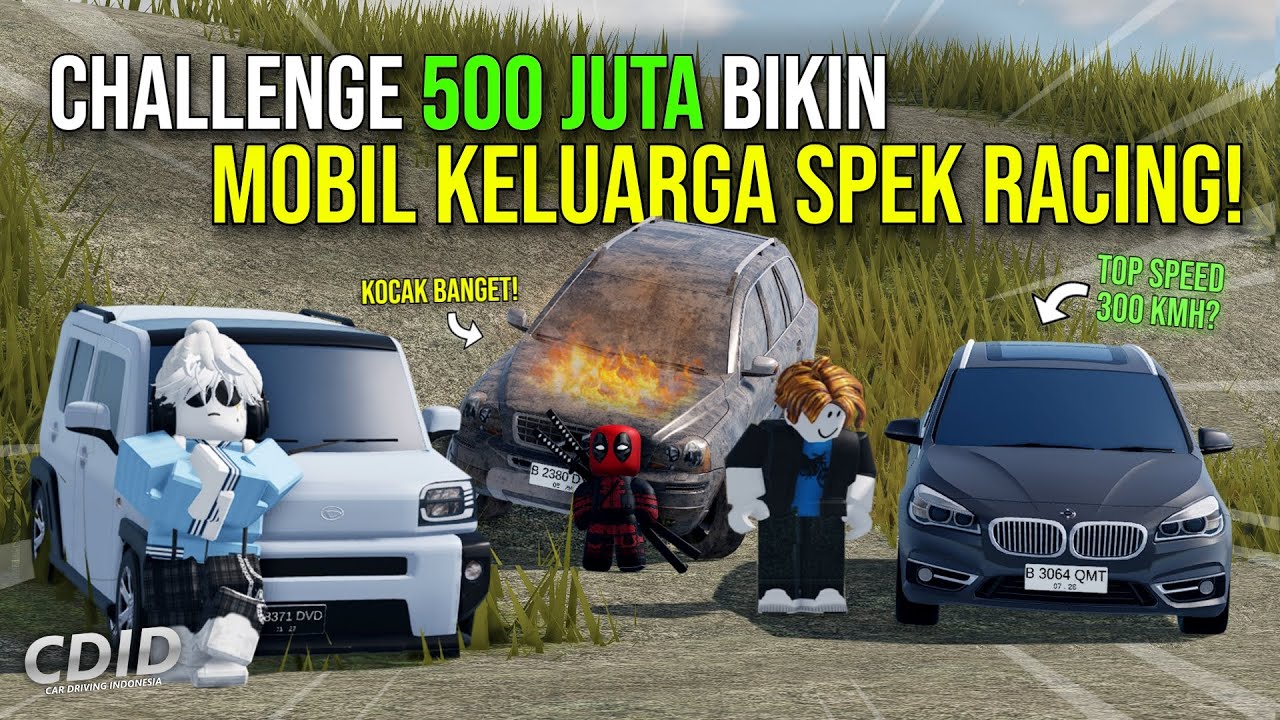 CHALLENGE 500 JUTA! Bikin Mobil Keluarga TERCEPAT DI CDID! KOCAK BANGET! - Roblox Indonesia