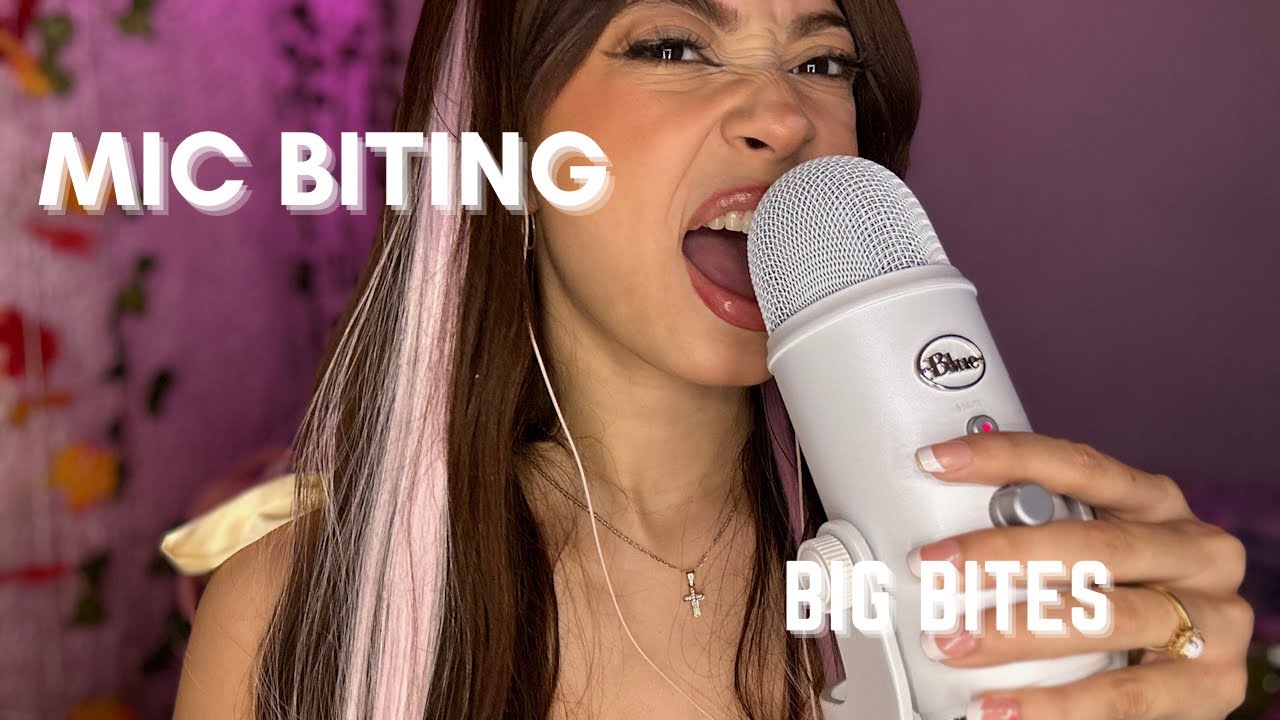 ASMR- MIC EATING BIG BITE+ LITTLE BITES (SLOW AND FAST )✨✨