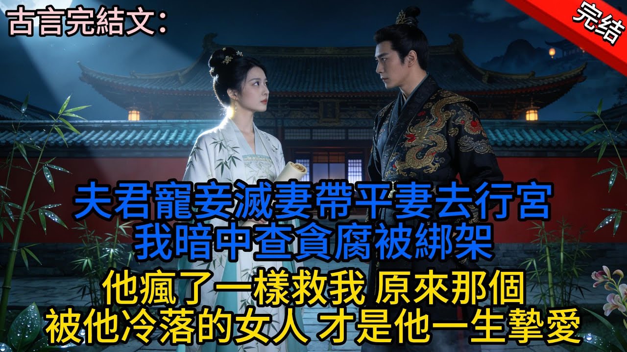 【完结文】夫君寵妾滅妻帶平妻去行宮，我暗中查貪腐被綁架，他瘋了一樣救我，原來那個被他冷落的女人，才是他一生摯愛....#小说 #古风 #古言