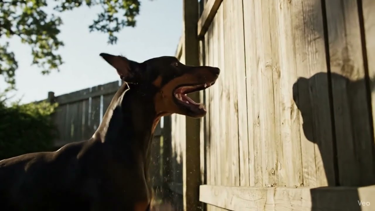Squirrel and the Doberman 