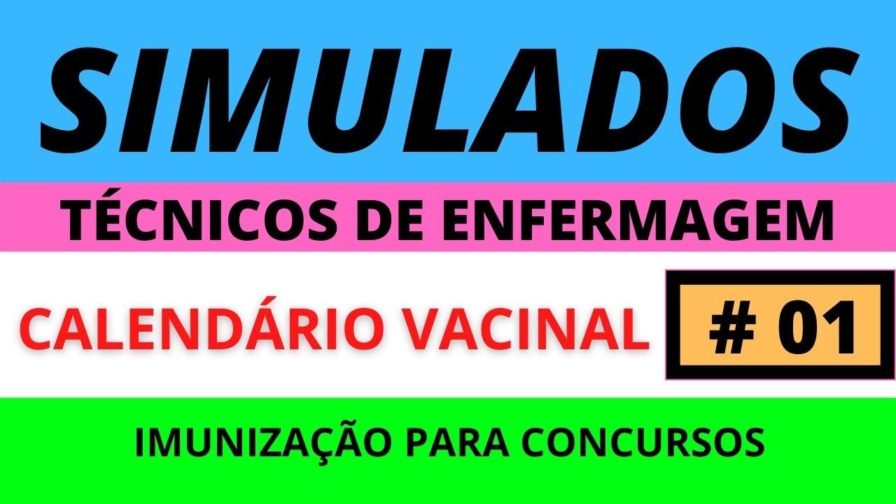 ✅( 1° SIMULADO )  Técnicos de enfermagem  Questões Comentadas e esquematizadas Sobre  imunização