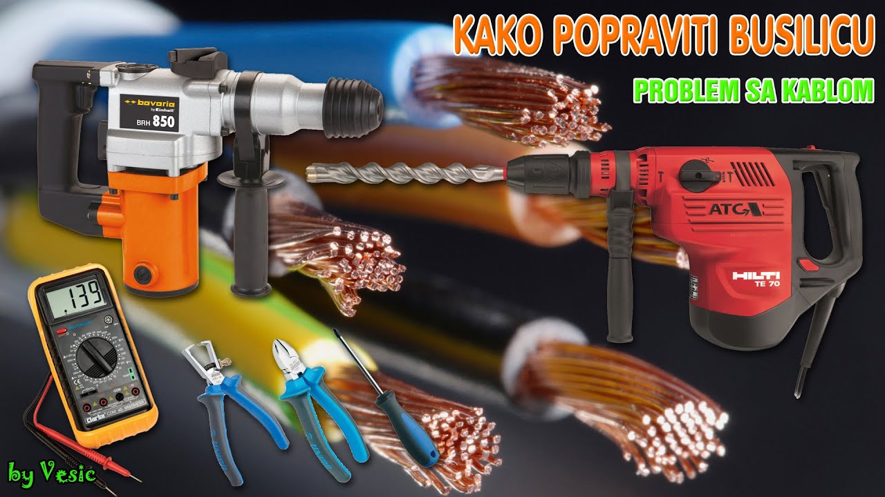 Kako popraviti busilicu ( prekid u kablu )