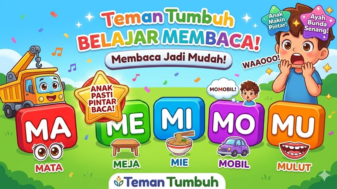 Belajar Membaca MA ME MI MO MU | Latihan Membaca Dasar