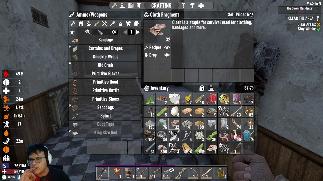 7 days to die (live) new gameplay again and now the zombies smell